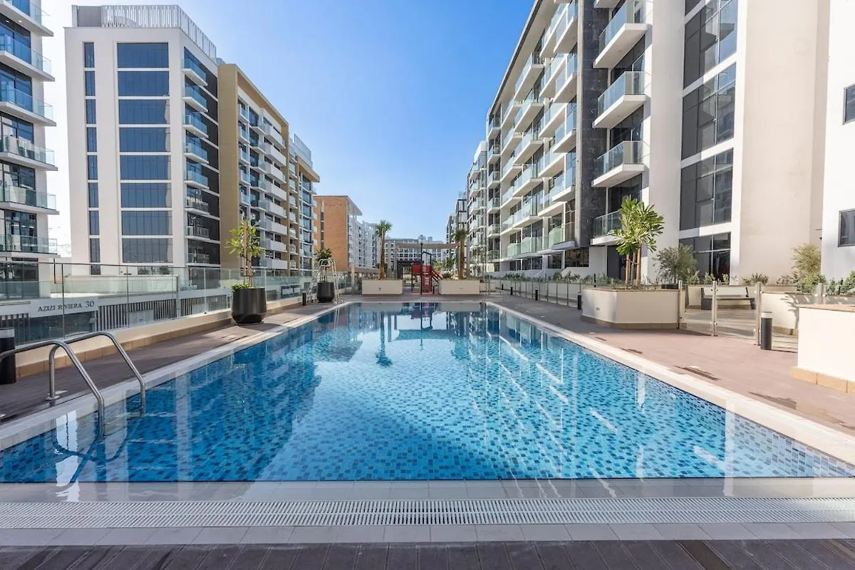Apartment Elegant 1-Bedroom Perfect For 4 At Azizi Riviera In Meydan One Dubai